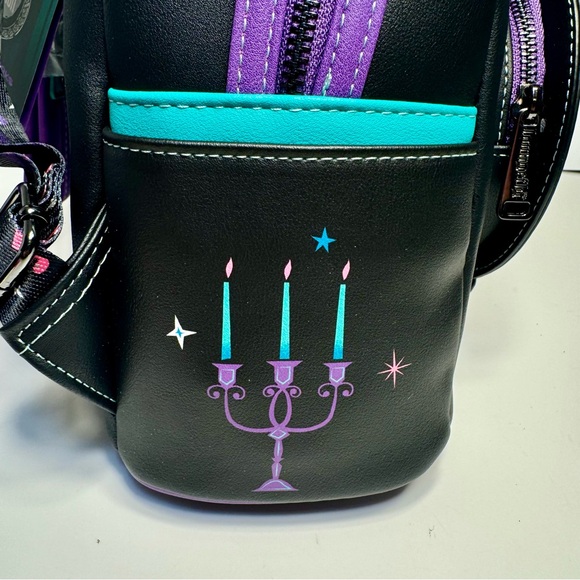 NWT. Loungefly Disney\'s The Haunted Mansion Madame Leota Mini Backpack glows main image 8